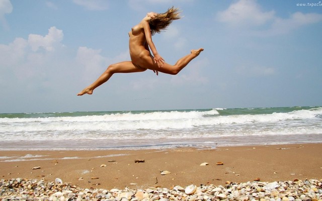 1920x1080 pix. Wallpaper nude, blondes, women, beaches, jumping