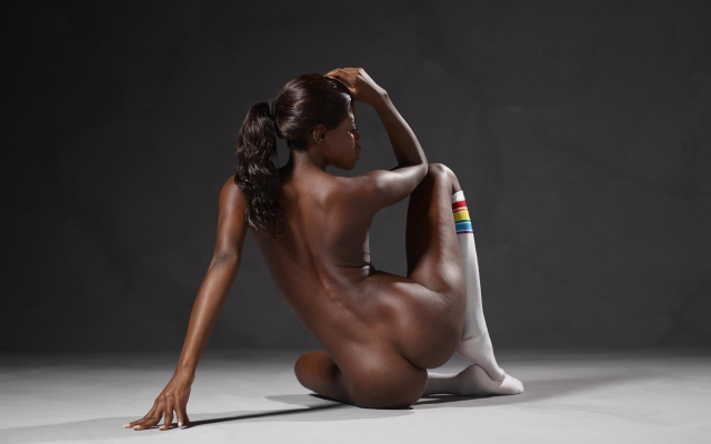 2010x1486 pix. Wallpaper ass, nude, back, brunette, socks, exotic, negro, dark-skinned