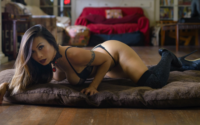 1920x1080 pix. Wallpaper pong kham, brunette, asian, boobs, model, tanned, ass, knee socks