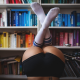 ass, shorts, white socks, books, tattoo, sexy ass wallpaper
