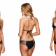 elizabeth turner, black bikini, bikini, collage, blonde, tanned wallpaper