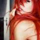 model, redhead, hair in face, red nails wallpaper