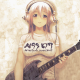 anime, girl, guitar, headphones, busty wallpaper