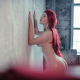 lada lyumos, naked, cosplay, tits, nipples, shaved pussy, pussy, redhead, long hair, game of thrones, melisandre wallpaper