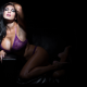 iryna ivanova, bra, busty, tanned, oiled, purple bra, lingerie, closed eyes, black hair wallpaper