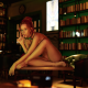 naked, girl, legs, freckless, redhead, books, library wallpaper