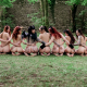 suicide girls, keshia, laikaa, vibrant, 11 girls, tattoo, nude, group, fetish, ass, grass, outdoor wallpaper