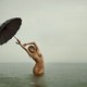 water, naked, sea, umbrella wallpaper