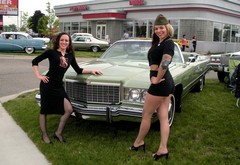 amateur, outdoor, cadillac, sexy babes, diner wallpaper