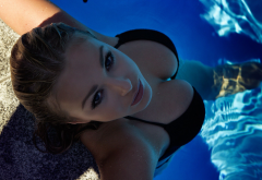 swimming pool, boobs, pool, wet bikini, big tits wallpaper