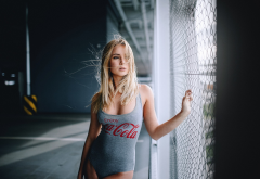 one-piece, coca-enjoy cola, sexy, see-through nipples wallpaper