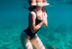 underwater, swimsuit, sexy, wet wallpaper