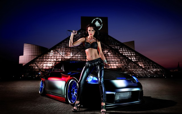 3543x2362 pix. Wallpaper model, Irina Shayk, Kristin Zippel, car, night