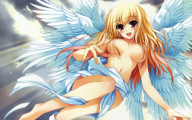 1920x1200 pix. Wallpaper hentai, angels, tomose shunsaku