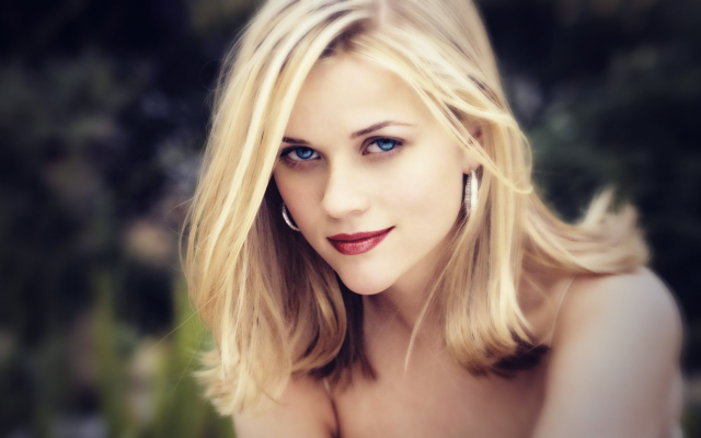 1920x1200 pix. Wallpaper reese witherspoon, актриса, blonde, red lips, face