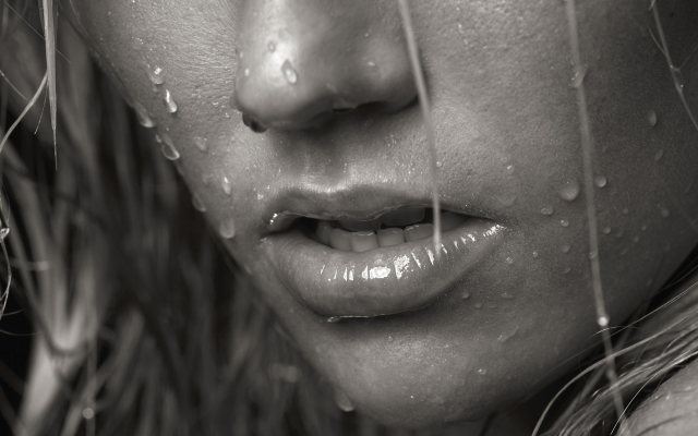 1920x1080 pix. Wallpaper wet, lips, drops, face, sexy face, sexy lips