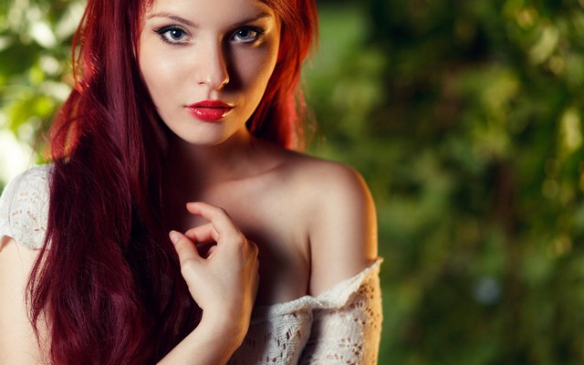 2560x1600 pix. Wallpaper girl, face, red hairs, marta misiak