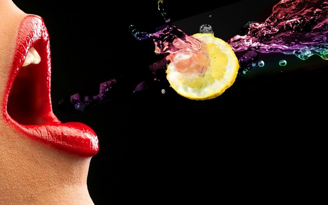 2560x1600 pix. Wallpaper lips, limon