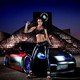 model, Irina Shayk, Kristin Zippel, car, night wallpaper