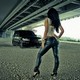 ass, black, women, cars, bridges, range rover wallpaper