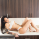 sophia james, model, white top, panties, tattoo, kitchen wallpaper