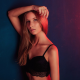 aleksandra avdeyuk, portrait, face, black bra wallpaper