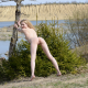 angelika d, naked, ass, pussy, outdoor, blonde, legs wallpaper