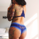 ass, blue panties, model, panties, tattoo, big ass wallpaper