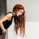 luca foscili, model, one-piece, lingerie, dreadlocks, redhead wallpaper