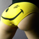 smiley, ass, model, panties, yellow panties, smile wallpaper