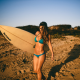 women, bikini, belly, tanned, outdoors, surfboard, surfing, skinny, wet, oiled wallpaper