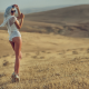 che nai, ass, long legs, landscape, outdoors, sunglasses, tanned wallpaper