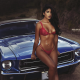 rudy munoz, sexy belly, tanned, red lingerie, wet, cars, brunette, red bra, panties, hot wallpaper