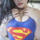 voly suicide, suicide girls, tattoo, supergirl, black hair, busty, big tits wallpaper