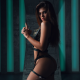 ass, long hair, polina krespo, lingerie, sexy, brunette, fetish wallpaper