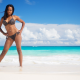sherell simmons, bikini, beach, sea, tanned, ocean, ebony wallpaper