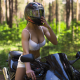 helmet, tanned, motorcycle, trees, bra, white bra wallpaper