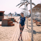 aliona german, blue swimsuit, the gap, sand, outdoors, tattoo, beach wallpaper
