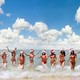 model, beach, sexy, christmas wallpaper