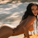 emilija mihailova, ass tanned, wet, boobs, big tits, brunette, sea, beach, surfing wallpaper