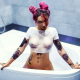 vakhanalia, wet shirt, tits, nipples, tattoo, bathroom wallpaper