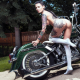 darcy diamond, harley davidson, motorcycle, naked, pussy, labia, ass, tattoos, knee socks, tattoo, bike wallpaper