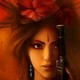 girl, flower, nogh, sereghka wallpaper