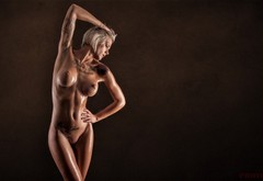 nude, blondes, models, huge boobs, women, piercings, tattoos, studio, ashlay wallpaper