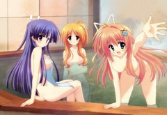 nude, anime, towels, bathtubs, hoshizora e kakaru hashi, nakatsugawa ui, toudou tsumugi, ryohka wallpaper