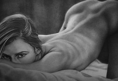 ass, women, bent over, arched back, grayscale, monochrome, drawings wallpaper