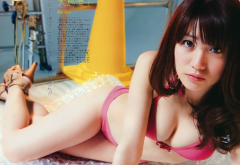 yuko oshima, asian, brunette, bikini, idol, akb48 wallpaper
