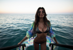 giunel gorchieva, sea, bikini, tanned, boobs wallpaper