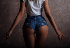 ass, jean shorts, back, tanned, the gap, sexy ass, hot wallpaper