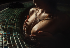 wet ,boobs, pool, nipples, hot wallpaper